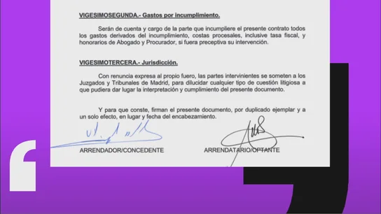 Firma del contrato de compraventa de un piso de lujo en el Paseo de la Castellana Firma del contrato de compraventa de un piso de lujo en el Paseo de la Castellana