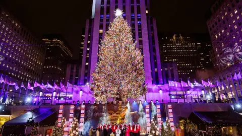 Encendido del árbol de Navidad del Rockefeller Center de Nueva York Encendido del árbol de Navidad del Rockefeller Center de Nueva York