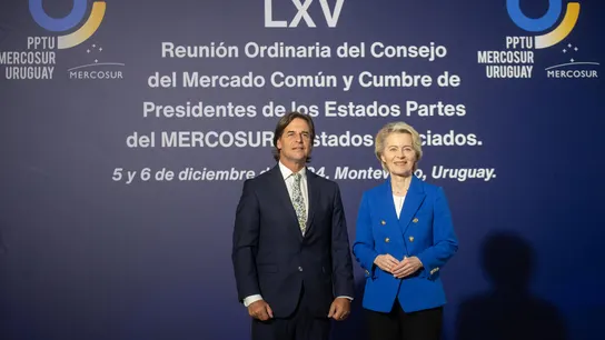 Von del Leyen, con el presidente de Uruguay Von del Leyen, con el presidente de Uruguay