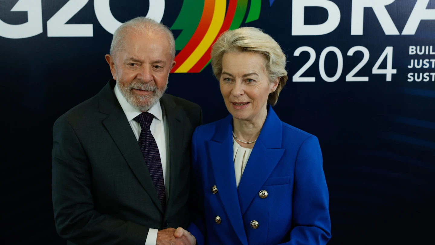 El presidente brasileño, Lula da Silva, y la presidenta de la Comisión Europea, Ursula von der Leyen El presidente brasileño, Lula da Silva, y la presidenta de la Comisión Europea, Ursula von der Leyen