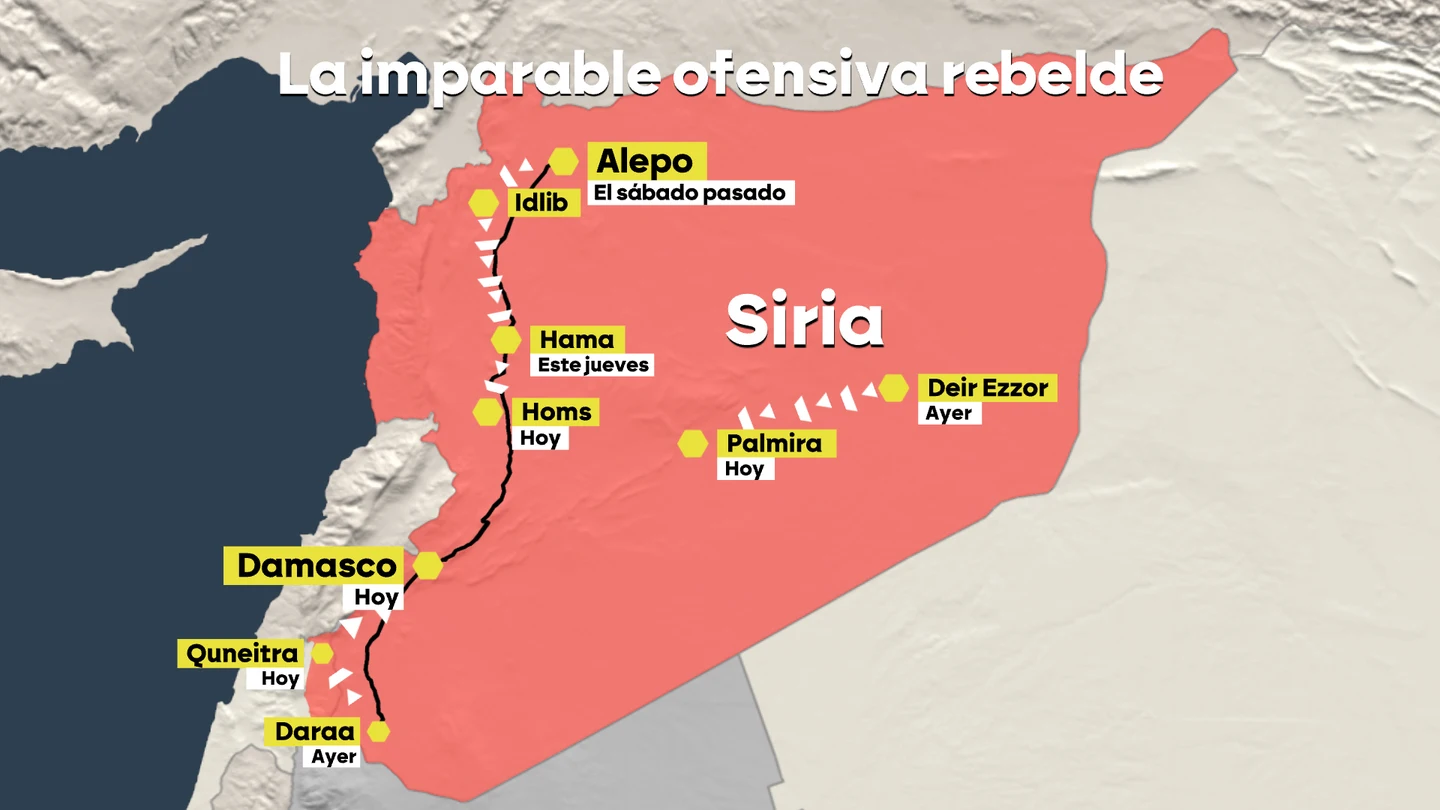 La imparable ofensiva rebelde en Siria La imparable ofensiva rebelde en Siria