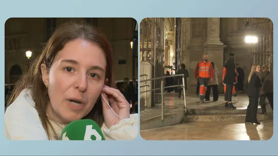 Meri García, perdió a su padre durante la DANA Meri García, a las puertas de la Catedral de Valencia