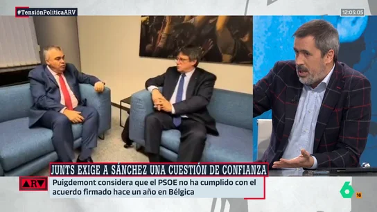 Carlos E. Cué, sobre la "subida de tono" de Puigdemont: "Está arrancando una negociación como suele hacerlo" Carlos E. Cué, sobre la "subida de tono" de Puigdemont: "Está arrancando una negociación como suele hacerlo"