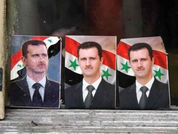 Retratos de Bashar al-Ásad en Damasco