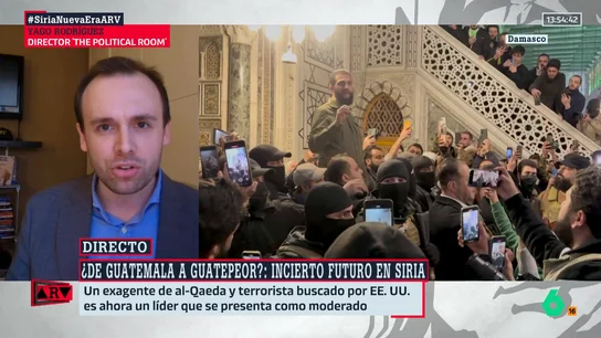 Yago Rodríguez y Álvarez-Ossorio analiza el perfil de Al-Jolani: "Creo que es un islamista radical en su fuero interno" Yago Rodríguez y Álvarez-Ossorio analiza el perfil de Al-Jolani: "Creo que es un islamista radical en su fuero interno"