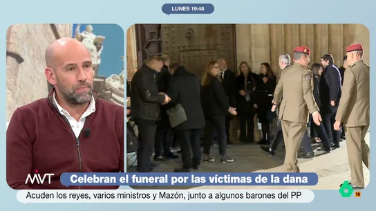 Gonzalo Miró, sobre los políticos en la misa por las víctimas de la DANA: "Cada vez hay más gente que no debería estar ahí" "Si la misa en lugar de hoy se celebra mañana, hay que ampliar la iglesia", comenta Gonzalo Miró en este vídeo, donde se muestra muy crítico con la sobrerrepresentación institucional en el funeral por las víctimas de la DANA.