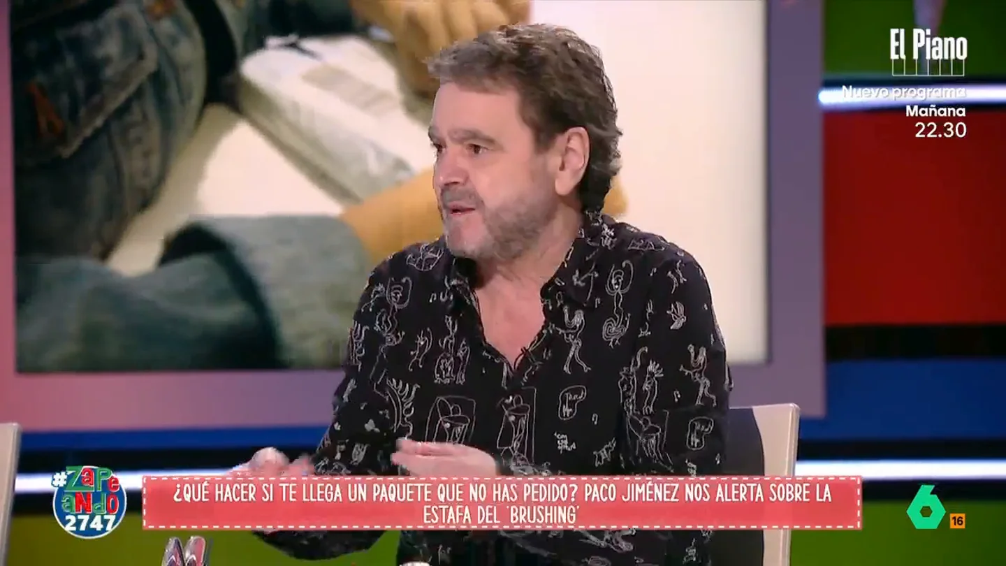 Paco Jiménez explica en qué consiste la estafa del 'brushing': "Te envían un paquete a casa sin que lo hayas pedido" Paco Jiménez explica en qué consiste la estafa del 'brushing': "Te envían un paquete a casa sin que lo hayas pedido"