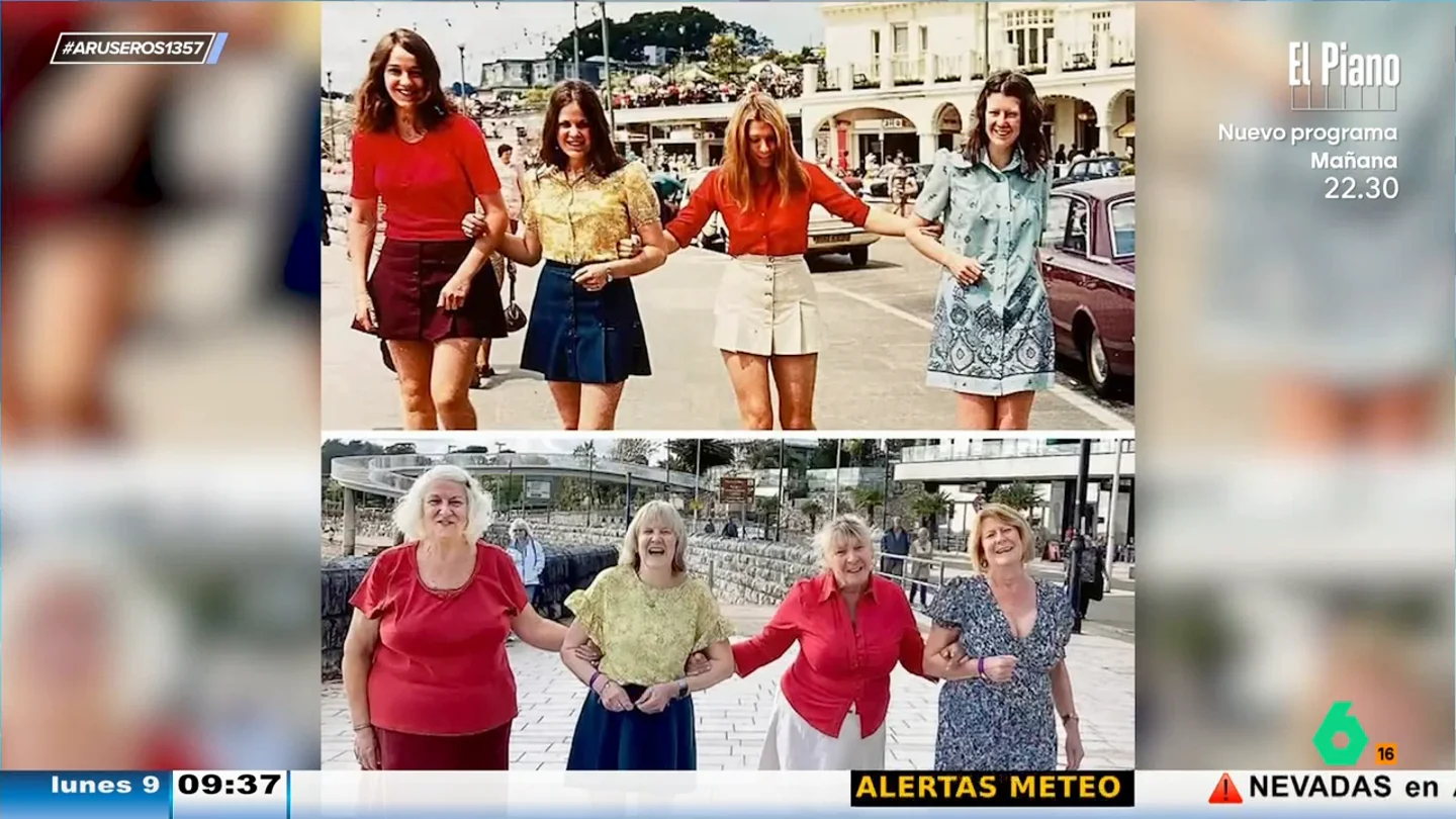 Unas amigas se vuelven virales al recrear la misma foto 50 años después Unas amigas se vuelven virales al recrear la misma foto 50 años después