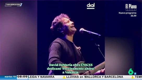 David de María dedica 'Precisamente ahora' a los afectados por la DANA: "No me llores más, Valencia mía" David de María dedica 'Precisamente ahora' a los afectados por la DANA: "No me llores más, Valencia mía"
