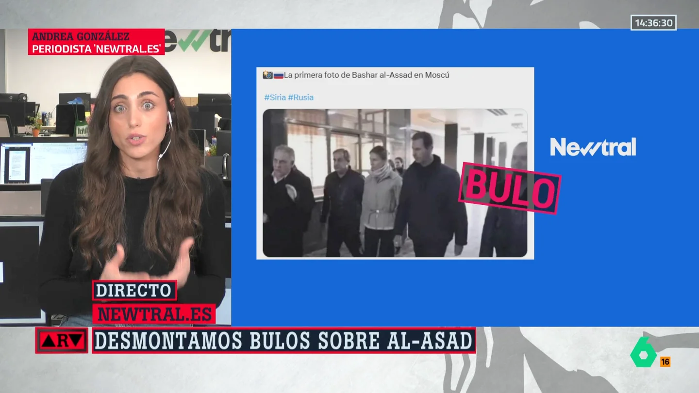 Andrea González desmonta los bulos sobre el paradero de Al-Asad tras ser derrocado Andrea González desmonta los bulos sobre el paradero de Al-Asad tras ser derrocado