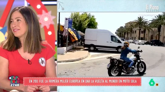 Alicia Sornosa cuenta cómo fue la experiencia de dar la vuelta al mundo en moto: "Me ha pasado de todo" La periodista explica que para ella fue una manera de aprender a montar mejor en moto. Durante su viaje, llegó a estar más de seis horas viajando sin parar.