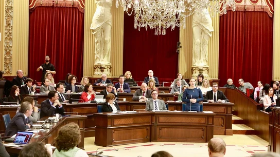La presidenta del Govern, Marga Prohens, en el pleno de este martes en el Parlament. La presidenta del Govern, Marga Prohens, en el pleno de este martes en el Parlament.