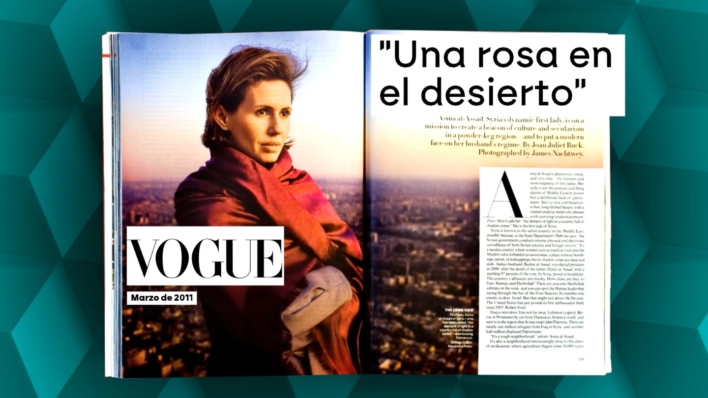 Asma Al Assad, una "rosa en el desierto" para blanquear el sangriento régimen sirio Asma Al Assad, una "rosa en el desierto" para blanquear el sangriento régimen sirio