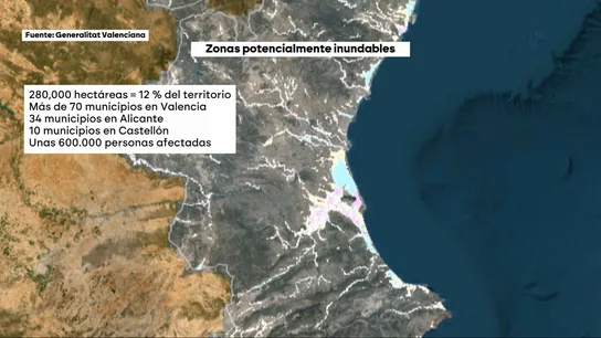 Zonas potencialmente inundables en la Comunitat Valenciana Zonas potencialmente inundables en la Comunitat Valenciana