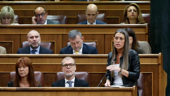 La portavoz de Junts en el Congreso, Míriam Nogueras, interviene durante la sesión de control La portavoz de Junts en el Congreso, Míriam Nogueras, interviene durante la sesión de control