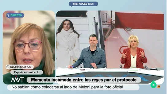 Cristina Pardo reacciona al caos de protocolo de Felipe VI y Letizia con Giorgia Meloni Más Vale Tarde analiza con Gloria Campos lo que la experta define como "despropósito" de protocolo de los reyes Felipe VI y Letizia durante su encuentro con Giorgia Meloni. La reflexión de Cristina Pardo, en este vídeo.
