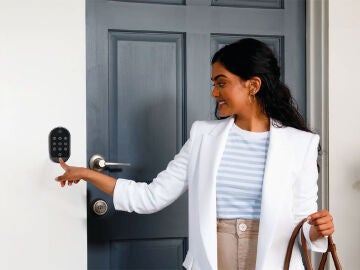 El teclado de una cerradura inteligente