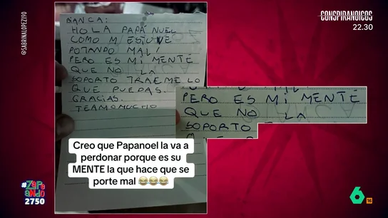 La insuperable excusa de una niña tras confesar a Papá Noel que se ha portado mal Bianca, una niña argentina, se ha portado mal. Sin embargo, en su carta a Papá Noel le da una excusa brillante para intentar que finalmente le traiga regalos. El texto, y la reacción de los zapeadores, en este vídeo.
