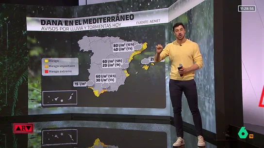 La llegada de una DANA al mediterráneo activa los avisos en cuatro CCAA La llegada de una DANA al mediterráneo activa los avisos en cuatro CCAA