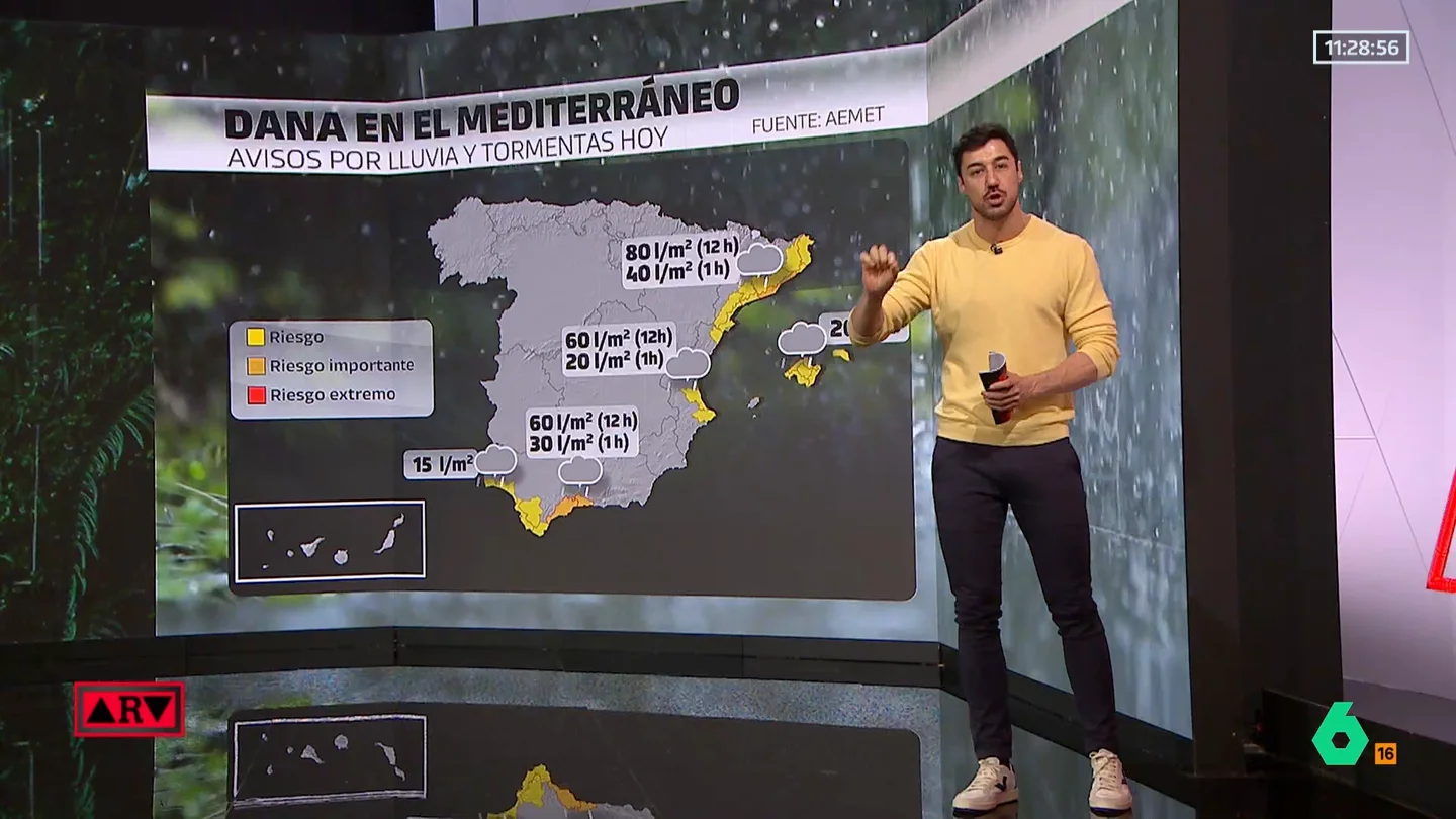 La llegada de una DANA al mediterráneo activa los avisos en cuatro CCAA La llegada de una DANA al mediterráneo activa los avisos en cuatro CCAA