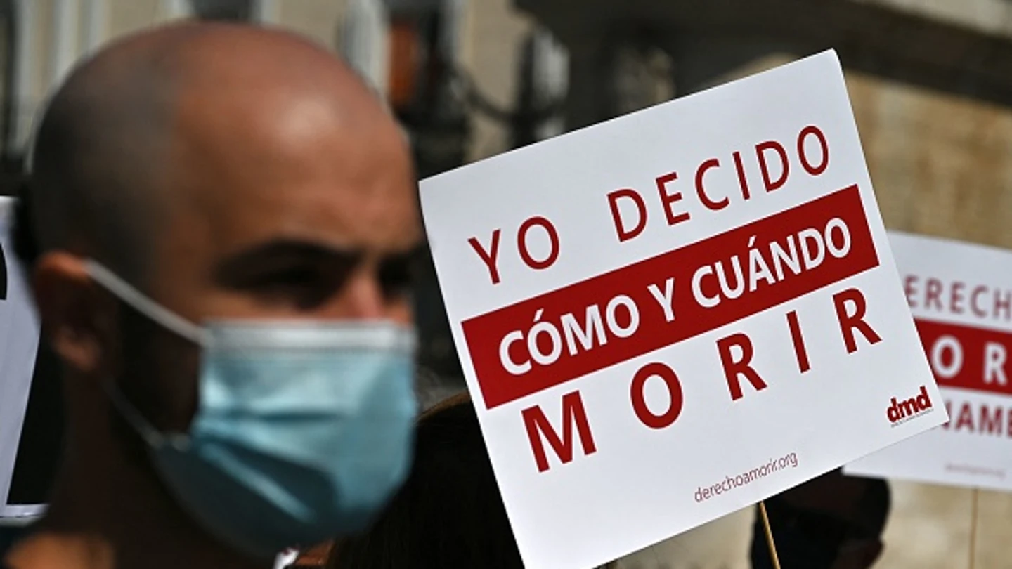 Imagen de archivo de una movilización en defensa del derecho a morir dignamente Imagen de archivo de una movilización en defensa del derecho a morir dignamente