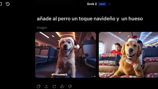 Grok permite modificar las imágenes creadas. Grok permite modificar las imágenes creadas.