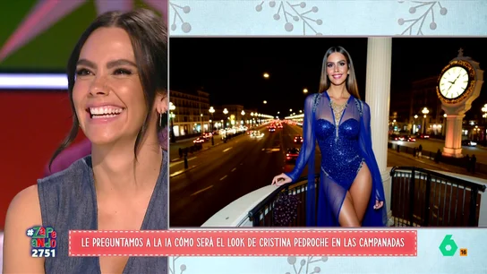 ¿Cómo vestiría la Inteligencia Artificial a Cristina Pedroche para las campanadas?: "No estáis preparados" Esta tecnología da cuatro posibles looks para la zapeadora: uno en azul, uno en dorado y dos en rojo. ¿Alguno se acerca al outfit que llevará Cristina? No te pierdas su reacción en el vídeo principal.