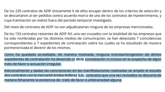 Conclusiones del informe de ADIF sobre las acusaciones de Aldama ante el Supremo en el caso Koldo Conclusiones del informe de ADIF sobre las acusaciones de Aldama ante el Supremo en el caso Koldo