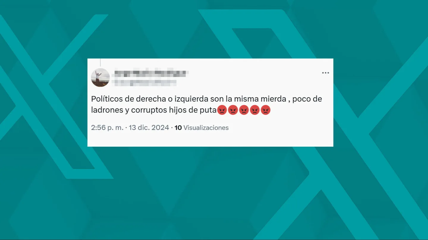 Un mensaje de odio publicado en redes sociales Un mensaje de odio publicado en redes sociales