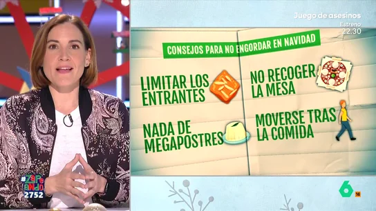Los consejos de Boticaria García para evitar subir de peso en Navidad: "Limita los entrantes" Los consejos de Boticaria García para evitar subir de peso en Navidad: "Limita los entrantes"