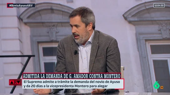 Carlos Cué, sobre las denuncias del novio de Ayuso a periodistas por llamarle 'defraudador confeso': "Lo increíble es que se admitan a trámite" Carlos Cué, sobre las denuncias del novio de Ayuso a periodistas por llamarle 'defraudador confeso': "Lo increíble es que se admitan a trámite"
