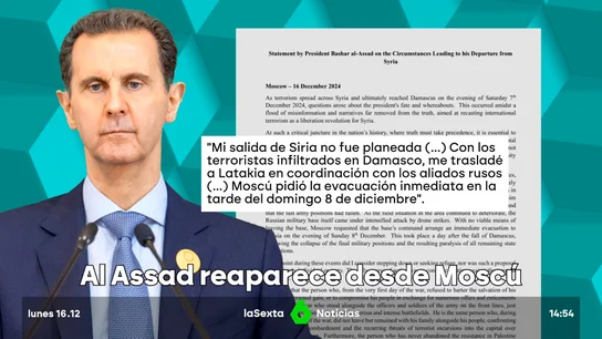 Assad, en su primera declaración desde Moscú Assad, en su primera declaración desde Moscú