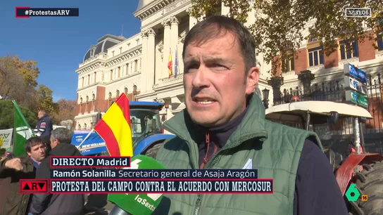 Protestas del campo contra el acuerdo con Mercosur: "Estamos aquí para trasladar que no somos moneda de cambio" Protestas del campo contra el acuerdo con Mercosur: "Estamos aquí para trasladar que no somos moneda de cambio"