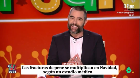 Un estudio afirma que en Navidad aumentan las fracturas de pene: "Es lo que tiene pasarse las fiestas tocando la zambomba" El texto afirma que durante las fiestas se disparan las prácticas sexuales arriesgadas. No te pierdas la reacción de los zapeadores a este estudio médico en el vídeo principal.