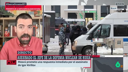 Marquina reacciona al atentado de Ucrania contra el jefe de la defensa nuclear de Rusia: "Intenta humillar al país" Marquina reacciona al atentado de Ucrania contra el jefe de la defensa nuclear de Rusia: "Intenta humillar al país"