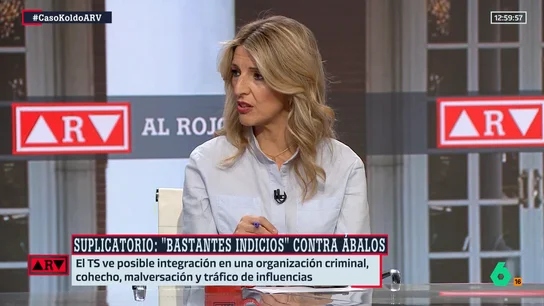 Yolanda Díaz defiende la actuación del PSOE con Ábalos: "Está haciendo lo que tiene que hacer" Yolanda Díaz defiende la actuación del PSOE con Ábalos: "Está haciendo lo que tiene que hacer"