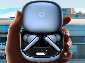 Auriculares con pantalla en el estuche de carga Auriculares con pantalla en el estuche de carga