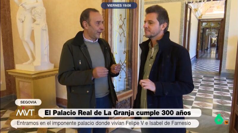 Luis Calero visita el imponente Palacio Real de La Granja en su 300 aniversario: "Me siento como un auténtico rey"