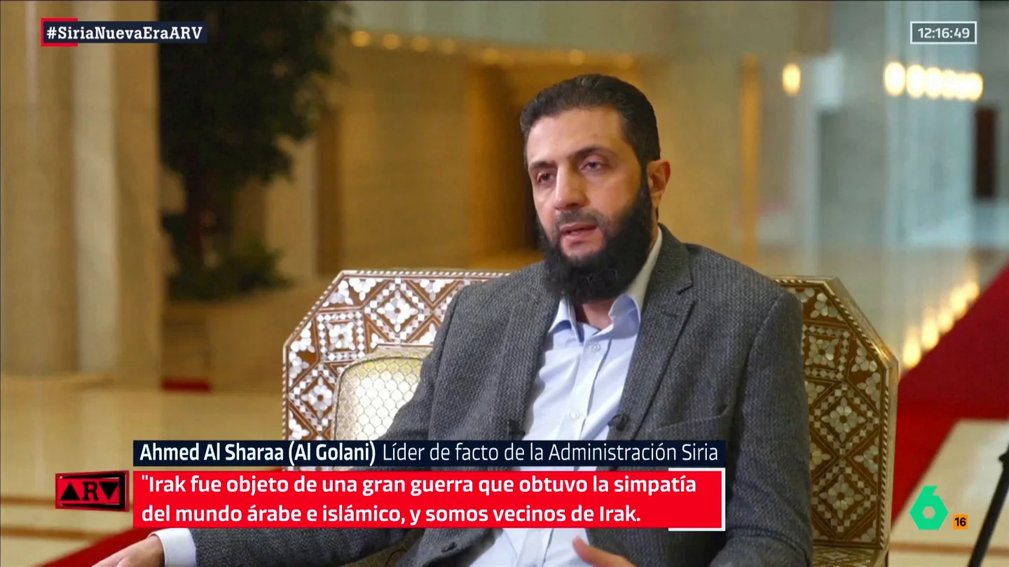 Al Golani en una entrevista en la BBC Al Golani en una entrevista en la BBC