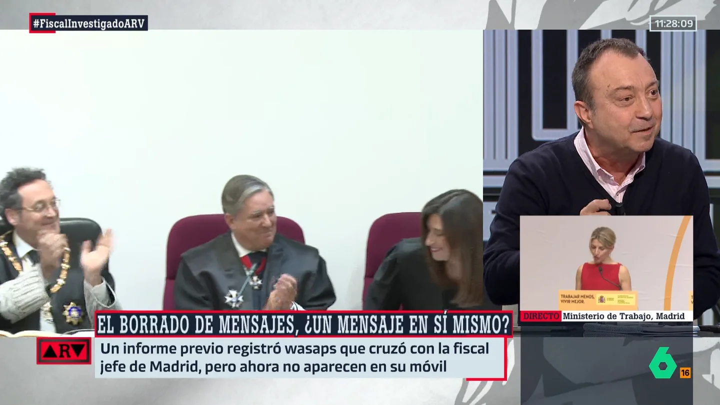 Manuel Cobo, sobre el fiscal general: "Si borras un mensaje, es porque piensas que te va a traer problemas" Manuel Cobo, sobre el fiscal general: "Si borras un mensaje, es porque piensas que te va a traer problemas"