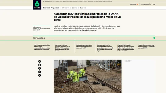 Captura de un artículo en laSexta.com publicado en noviembre. Captura de un artículo en laSexta.com publicado en noviembre.