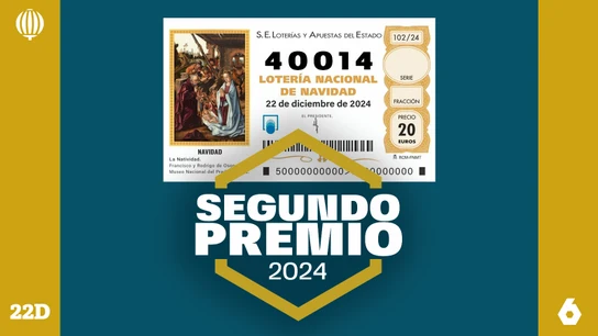 El 40014, segundo premio de la Lotería de Navidad 2024. El 40014, segundo premio de la Lotería de Navidad 2024.