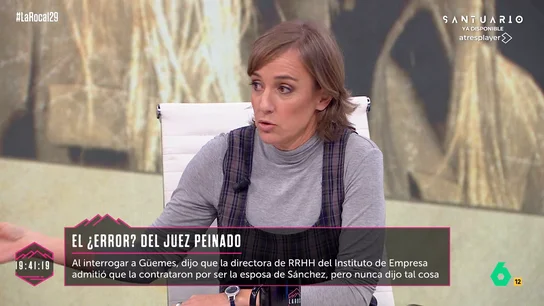 Tania Sánchez, en La Roca Tania Sánchez, en La Roca