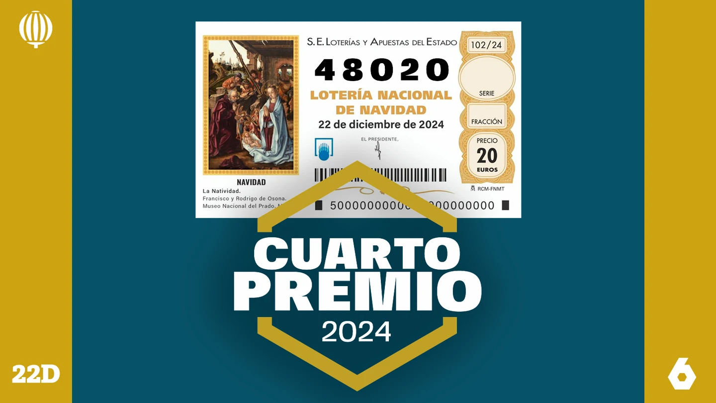 48020, segundo cuarto premio de la Lotería de Navidad de 2024 48020, segundo cuarto premio de la Lotería de Navidad de 2024