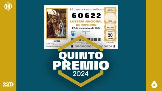 60622, el octavo quinto de la Lotería de Navidad 2024. 60622, el octavo quinto de la Lotería de Navidad 2024.