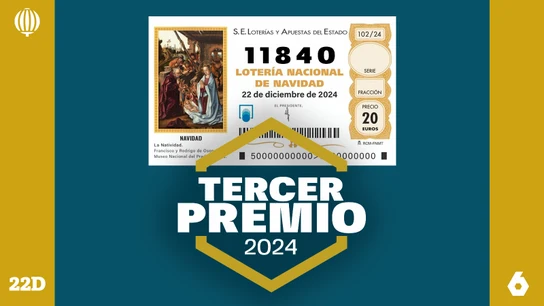 11840, tercer premio de la Lotería de Navidad 2024 11840, tercer premio de la Lotería de Navidad 2024