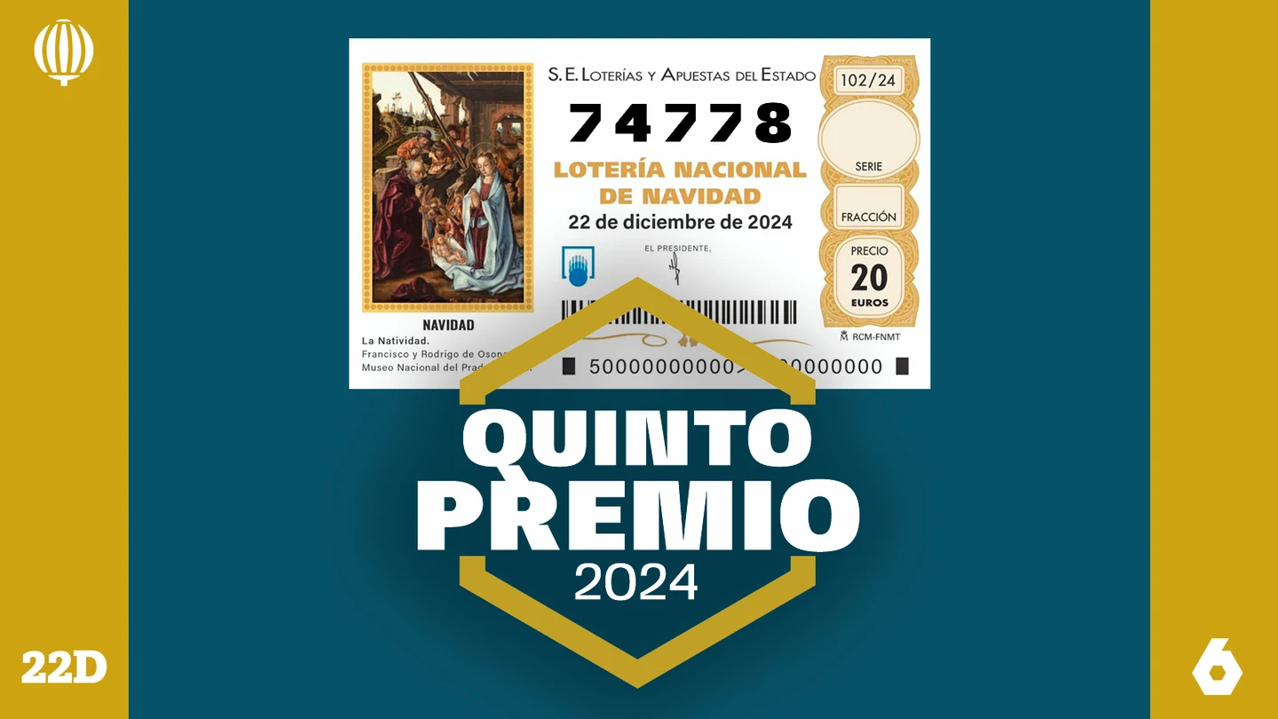El 74778 obtiene el tercer quinto premio. El 74778 obtiene el tercer quinto premio.