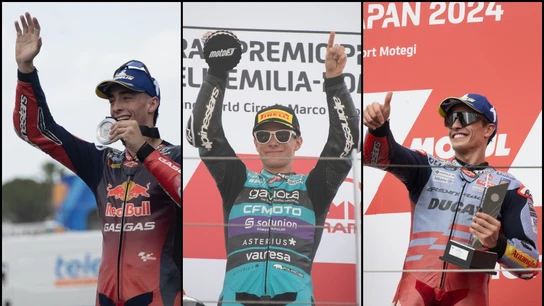 David Alonso, Marc Márquez y Pedro Acosta David Alonso, Marc Márquez y Pedro Acosta