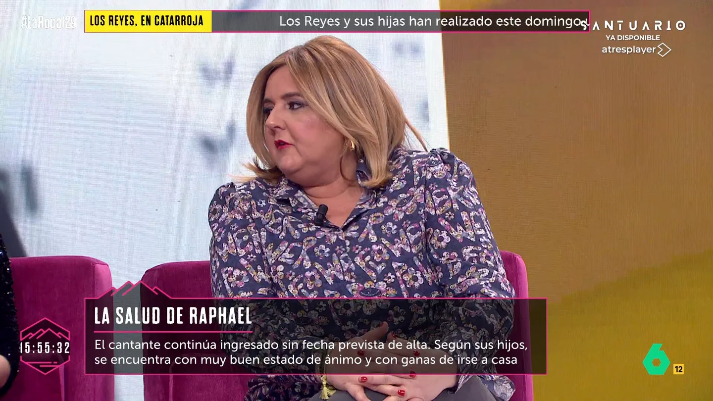 Pilar Vidal, sobre el estado de salud de Raphael: "Qué necesidad hay de que salga para Nochebuena y vuelva a ingresar" Pilar Vidal, sobre el estado de salud de Raphael: "Qué necesidad hay de que salga para Nochebuena y vuelva a ingresar"