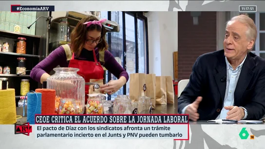 Ignacio Cembrero, sobre la reducción de la jornada laboral: "Más importante que eso es la conciliación y ahí queda bastante" Ignacio Cembrero, sobre la reducción de la jornada laboral: "Más importante que eso es la conciliación y ahí queda bastante"